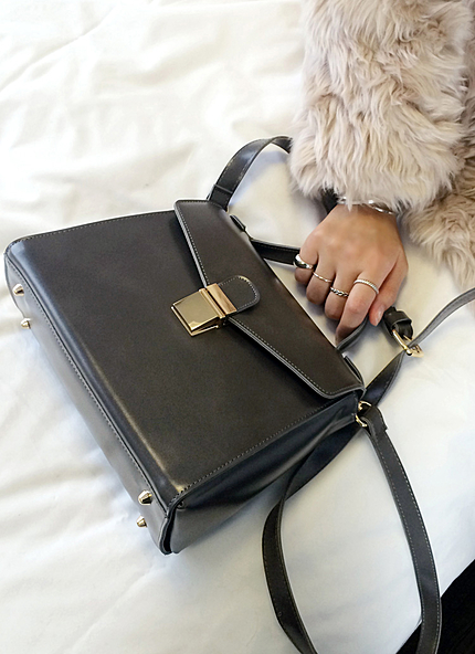 レザー調2WAYミニマルハンドバッグ・全5色・t45518