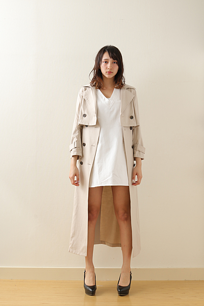 2wayガウントレンチコート