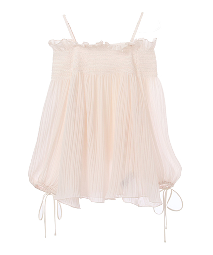 スモッキングオフショルチュニック