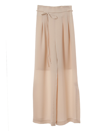 ハイウエストスリットワイドパンツ