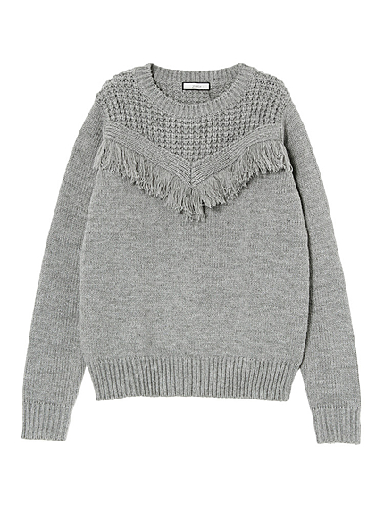 フリンジニットプルオーバー