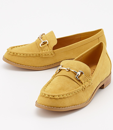 カラーローファーフラットシューズ