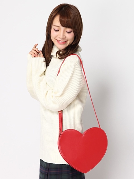 WEGO/ハート型ショルダーバック