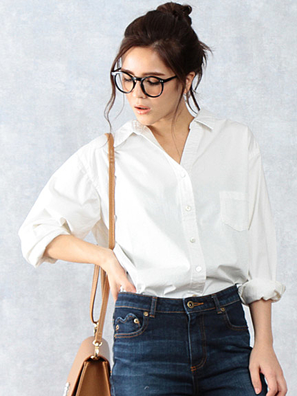 フェミニンデニムシャツ