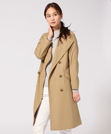 ノーカラー2WAYトレンチ