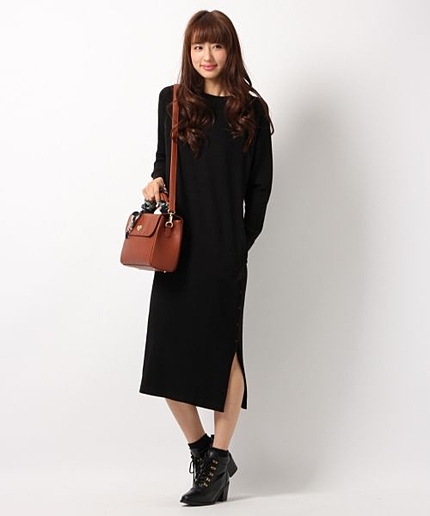 【店舗限定】Iラインニットワンピース