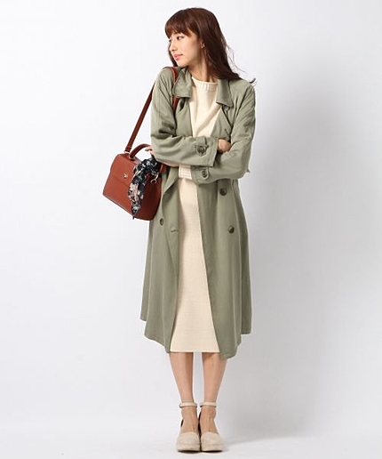 リヨセルロングトレンチ