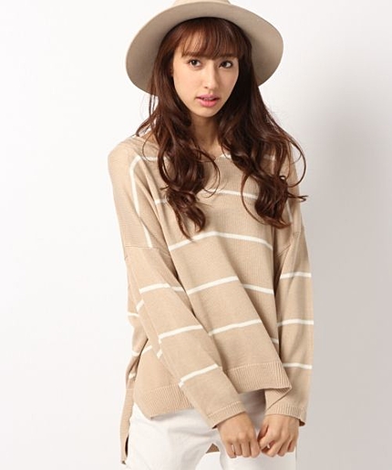 BIGVネックボーイフレンドニット