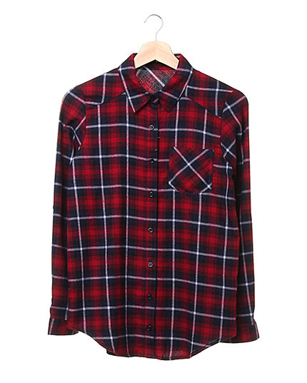 【1／11までの限定価格】起毛チェック柄／シャツB