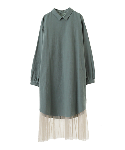 レイヤードチュールワンピース