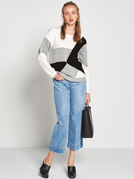 CENTER PRESS DENIMガウチョ