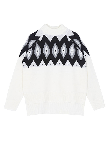 BOX BACK LONG NORDIC KNIT