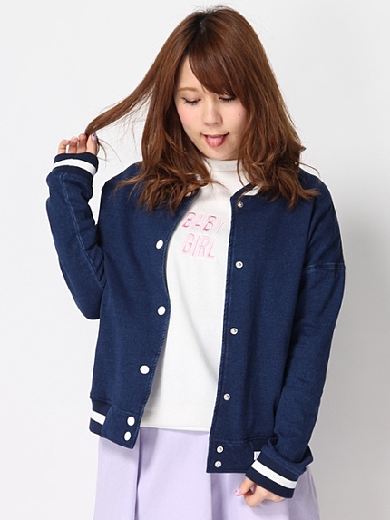 WEGO/デニムスタジャン