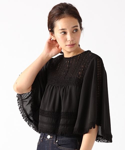 レースフリンジブラウス