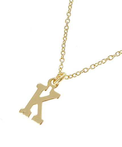 【CASUAL】イニシャルチャームネックレス