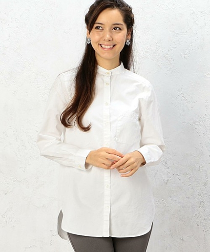 CB スタンドカラー チュニックシャツ◆