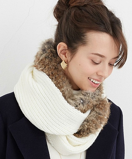 CF ラビットファー×ニットスヌード