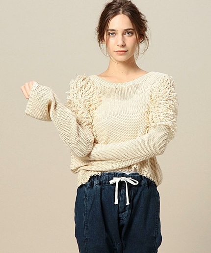 BY somedays lovin ボリュームショルダーニットプルオーバー