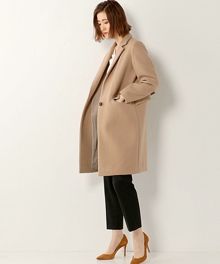 ＜Kaon（カオン）＞バックフリル チェスターコート■■■