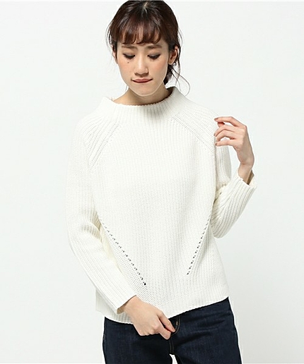 BY DEMYLEE モックネックニットプルオーバー