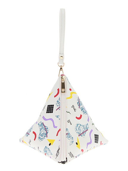 幾何学柄トライアングルBAG