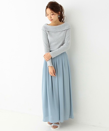 エアリータックパンツ（ライトブルー）/AEMFC AIRY TUCK SAX