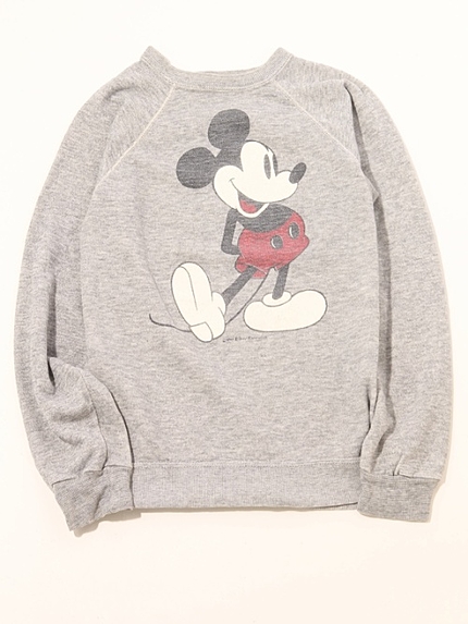 WEGO/70's  キャラクタースウェット U.S.A  Mickey　染み込みプリント