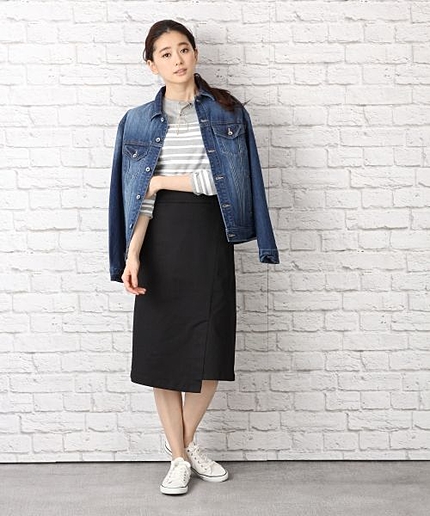 ブロークンツイルスリットスカート