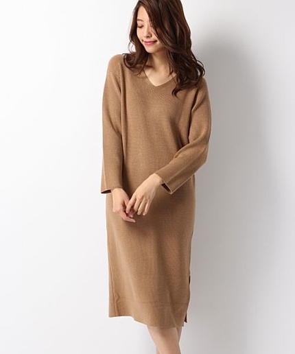 12GカタアゼVニットワンピース