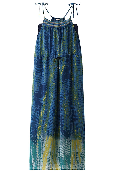 【navasana】タイダイ風プリントシフォンワンピース