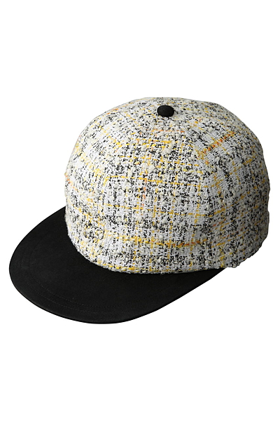 DARIEN ツイード×レザーキャップ