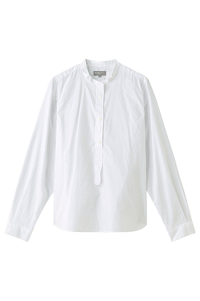 スタンドカラーコットンシャツ