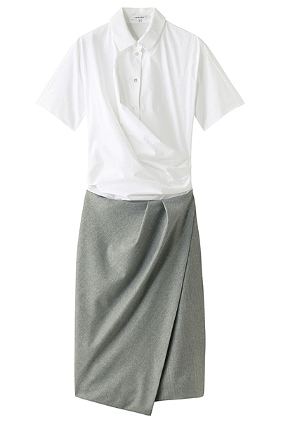 バイカラーシャツワンピース