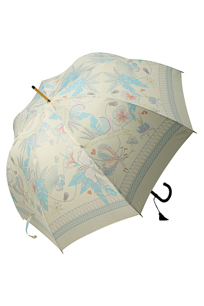 エステルツイルフリーダ柄長傘(撥水・UV加工)