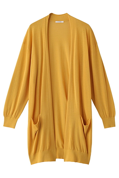 コットンアセテートロングカーディガン