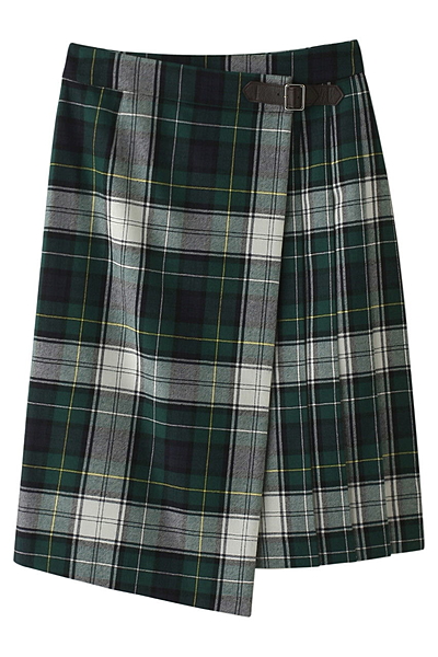ウールタータンチェックキルトスカート