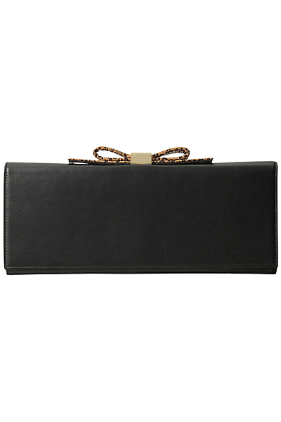 NORA レオパードリボンクラッチバッグ