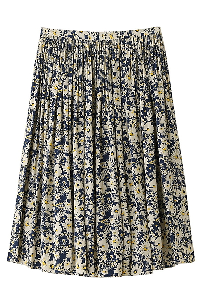 フラワープリントプリーツスカート