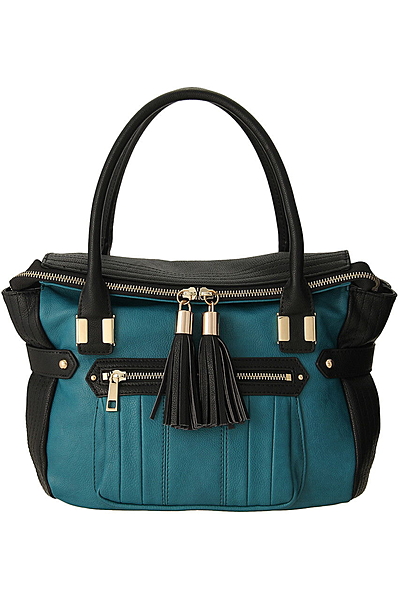 タッセルバイカラーバッグ