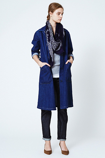 デニムステンカラーコート