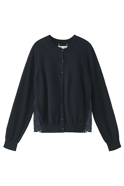 レースドッキングカーディガン