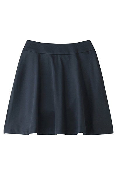 Wサテンフレアミニスカート
