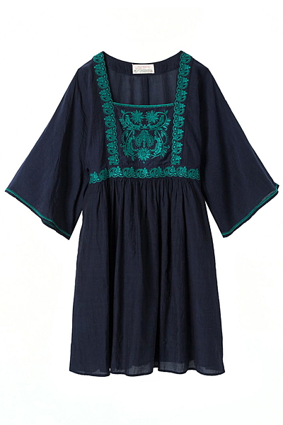 【予約販売】【navasana】テリーボイル刺繍フレアワンピース