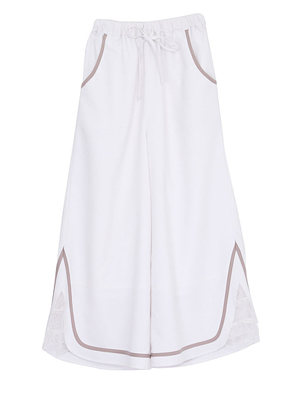 チュールちらりワイドパンツ