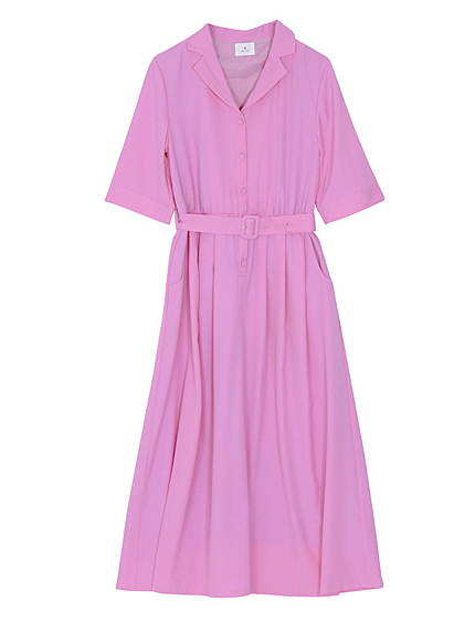 ジョーゼットシャツマキシワンピース