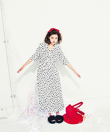 ジョーゼットシャツマキシワンピース