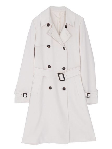 【BSC】 ダブルクロスミディ丈トレンチコート