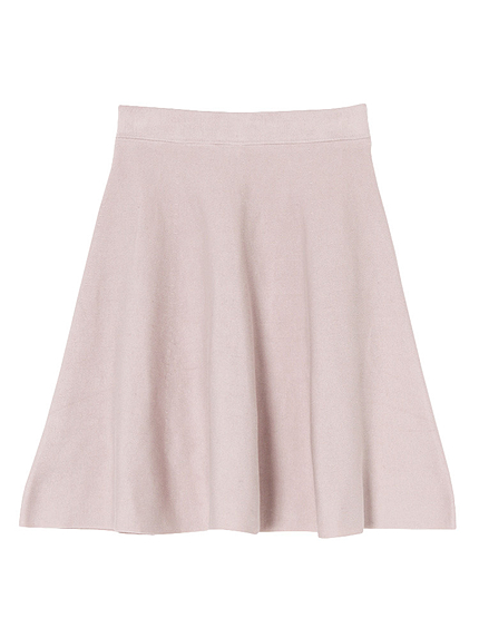 【DUO】 ニットフレア無地スカート