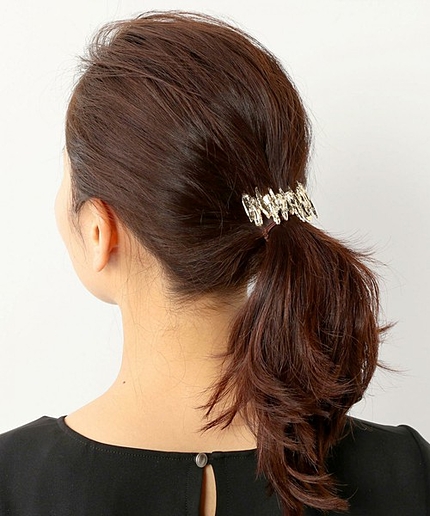 ＜closet story＞ メタルウッド バレッタ