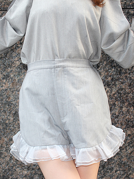 【MICOAMERI】フリルショートパンツ